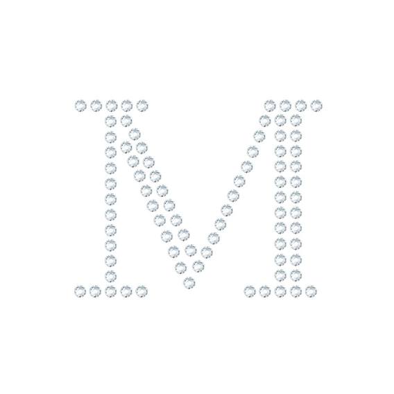 水晶烫贴 字母 M