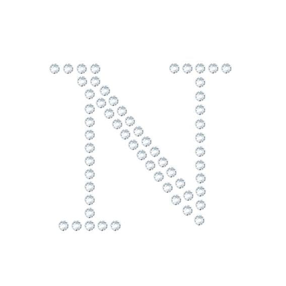 水晶烫贴 字母 N