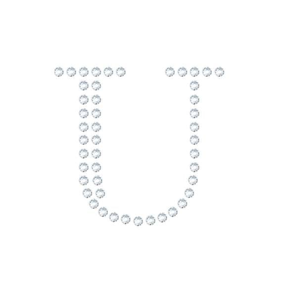 水晶烫贴 字母 U