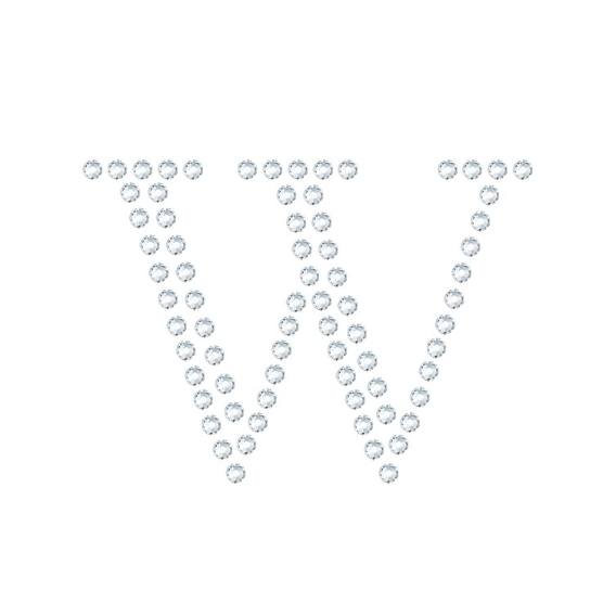 水晶烫贴 字母 W