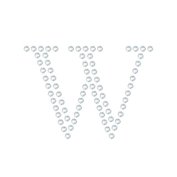 水晶烫贴 字母 W