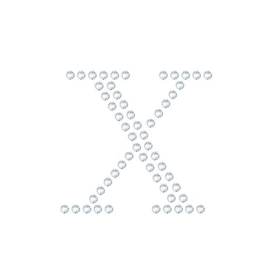 水晶烫贴 字母 X
