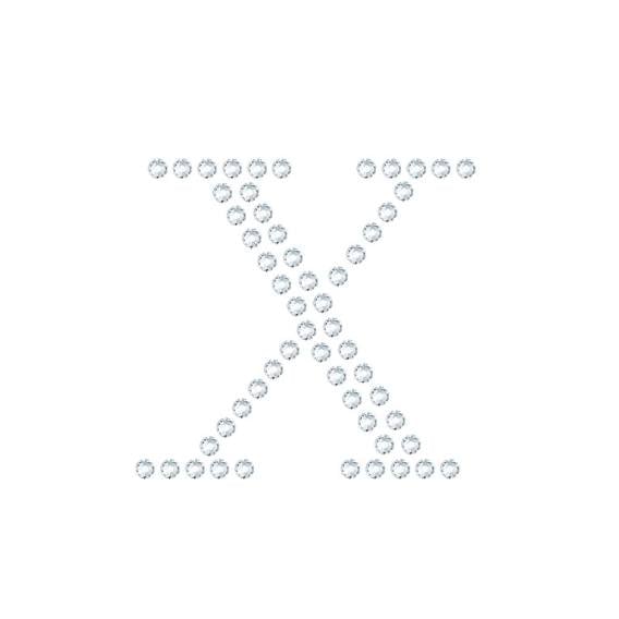 水晶烫贴 字母 X