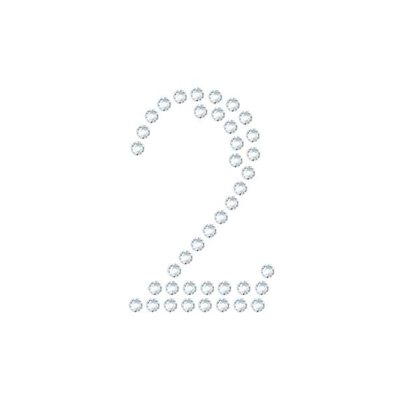 水晶烫贴 数字2