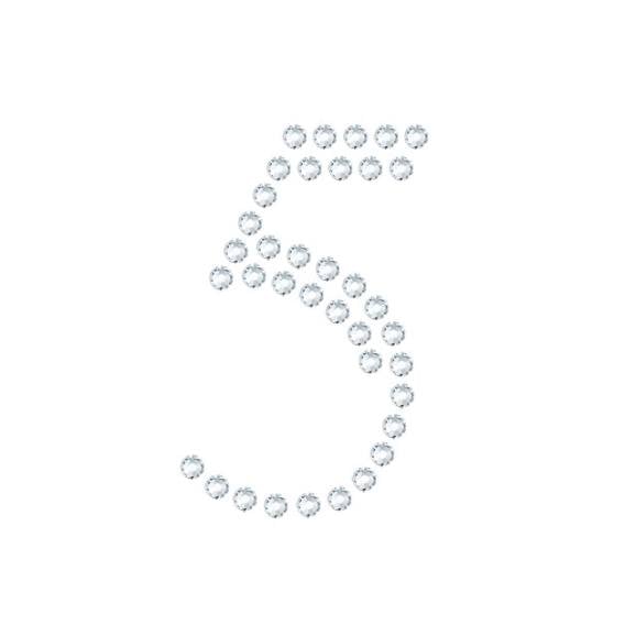 水晶烫贴 数字5