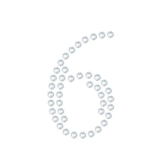 水晶烫贴 数字6