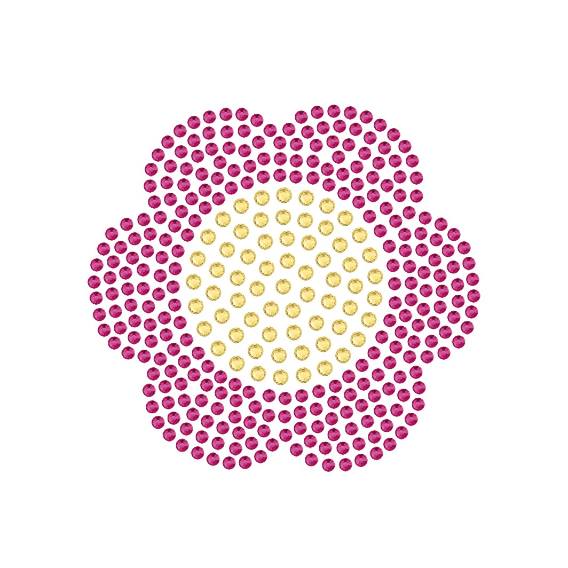 水晶烫贴 牡丹花