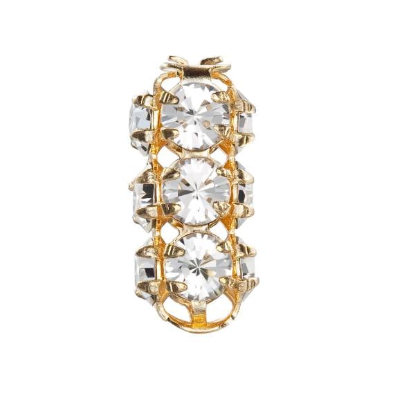 Tube Rondelle with Chatons MAXIMA, Raw cup Tube Rondelle with Chatons MAXIMA, Raw cup