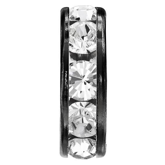 尖底石美饰玛水晶配环大孔，黑杯