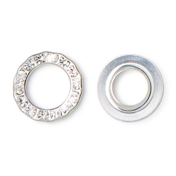 Strass Ring with Chatons MAXIMA, Silver cup