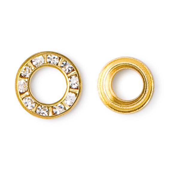 Strass Ring with Chatons MAXIMA, Gold cup Strass Ring with Chatons MAXIMA, Gold cup