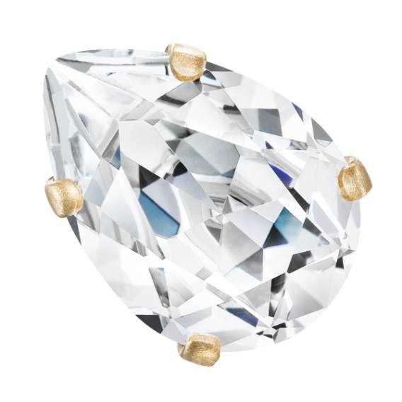 Baroque Pear MAXIMA in Sew-On Cup, Gold