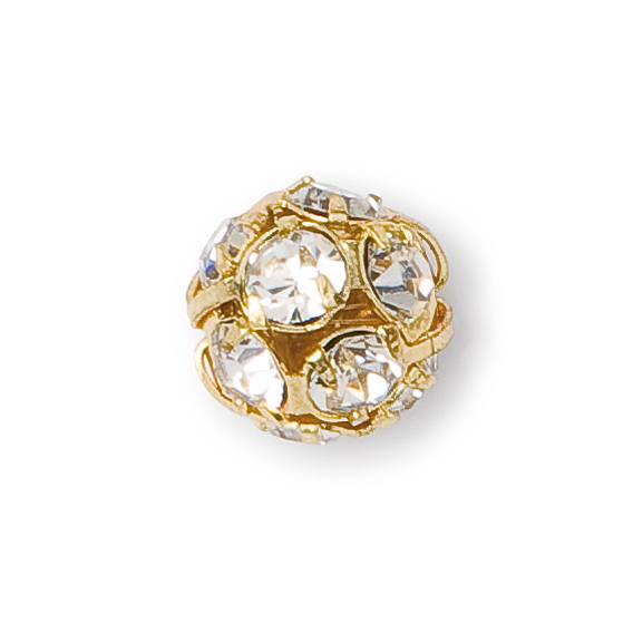 Ball Rondelle with Chatons MAXIMA, Gold cup Ball Rondelle with Chatons MAXIMA, Gold cup