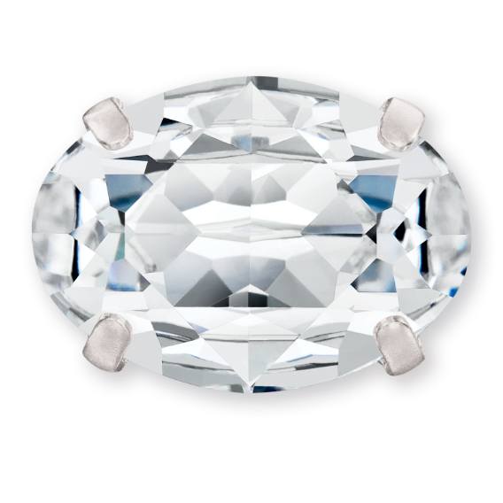 Oval MAXIMA in Sew-On Cup, Silver