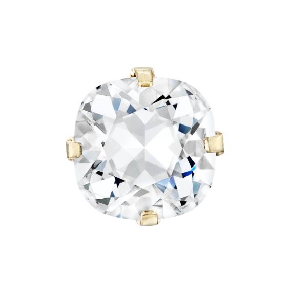 枕形美饰玛珠宝爪杯，未经电镀