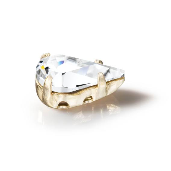 Pear MAXIMA in Sew-On Cup, Gold Pear MAXIMA in Sew-On Cup, Gold