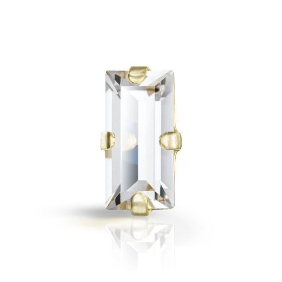 Baguette MAXIMA in Sew-On Cup, Gold Baguette MAXIMA in Sew-On Cup, Gold