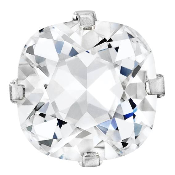 Cushion Square MAXIMA in Sew-On Cup, Silver Cushion Square MAXIMA in Sew-On Cup, Silver