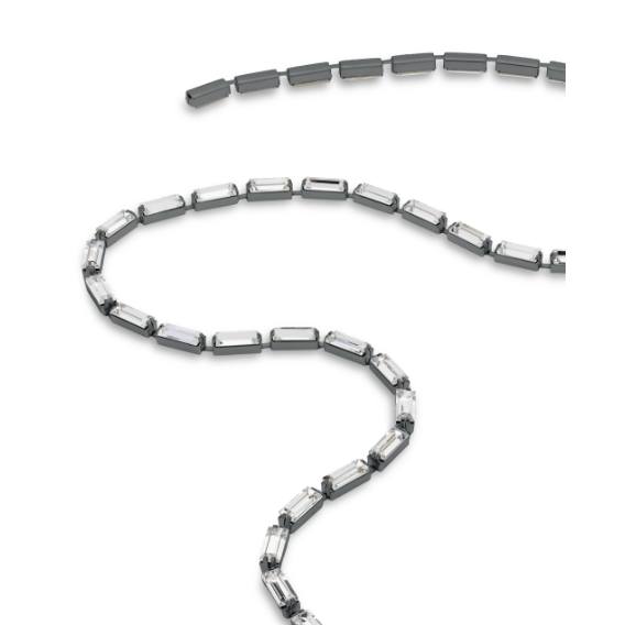 长方形美饰玛爪链 7x3mm 镀钌