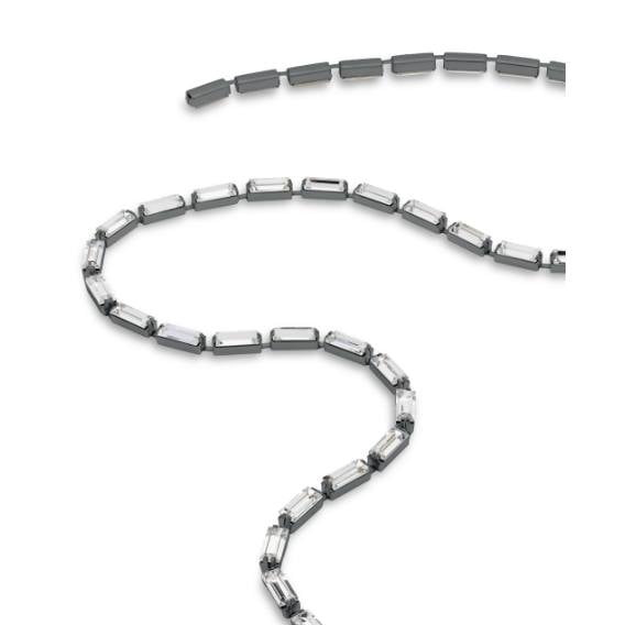 Cupchain with Baguettes MXM 7x3 mm - Ruthenium cup