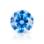 方晶锆石 婴儿蓝PCT 阿尔法圆形镭射 0,80 mm