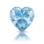 方晶锆石 粉蓝色PCT 心形 4x4 mm