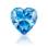 方晶锆石 婴儿蓝PCT 心形 2x2 mm