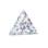 CZ white triangle step 2,00 mm