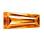 方晶锆石，橙色 斜细长方形 2,5x1,5x1 mm