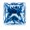 合成尖晶石，浅蓝 正方形公主 1,25x1,25 mm