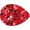 合成刚玉 梨形钻石深红宝石 3x2 mm