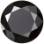天然宝石，黑色 阿尔法切割，圆形 0,90 mm